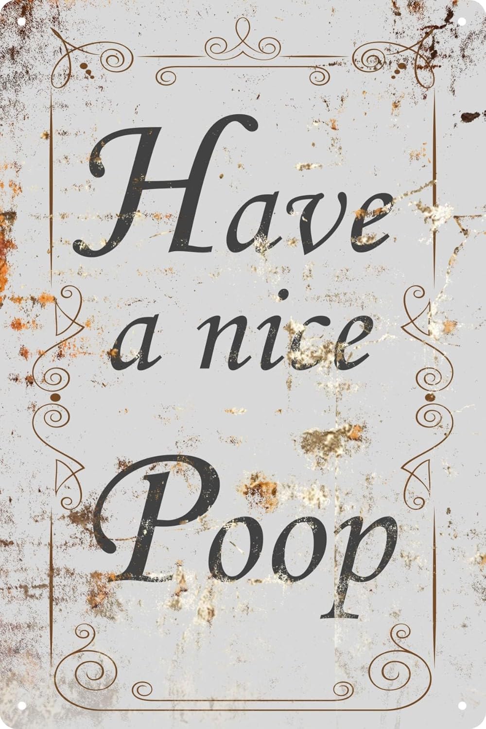 Home Bathroom Door Signs - لافتة معدنية مضحكة لتزيين جدران الحمام