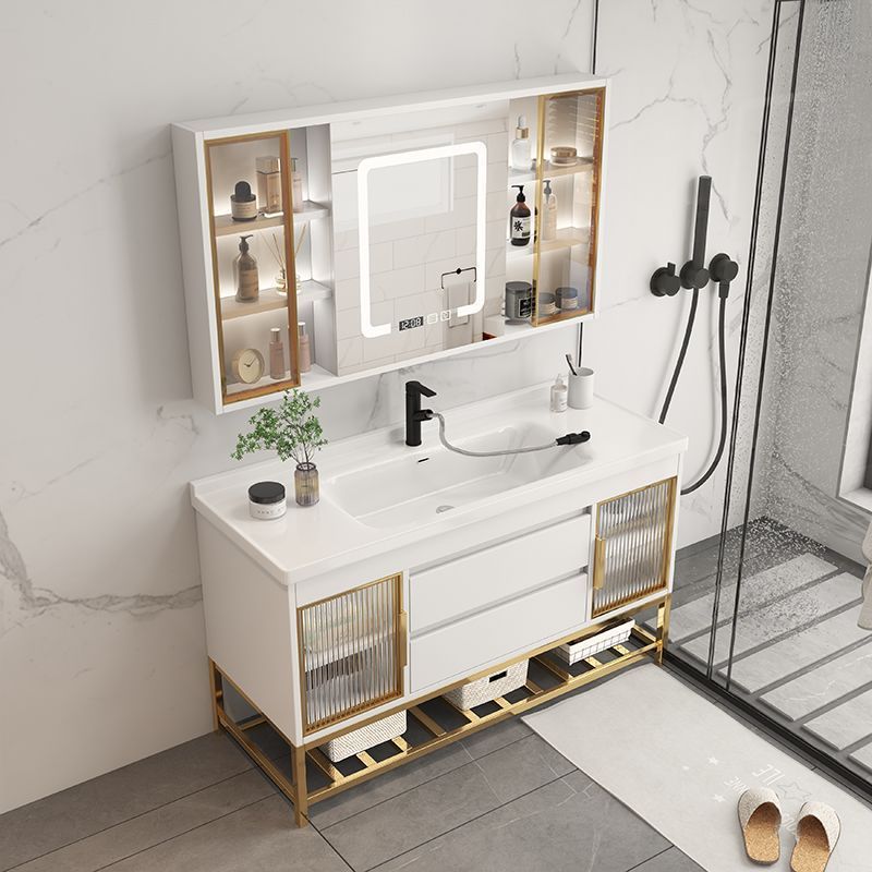 Home Bathroom Vanity - خزائن حمام مع حوض مدمج، تصميم