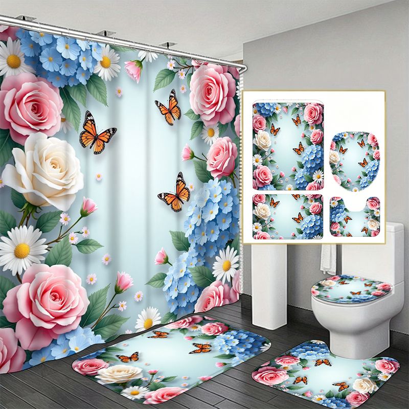 Home Bathroom Remodel - مجموعة ديكور حمام من 4 قطع