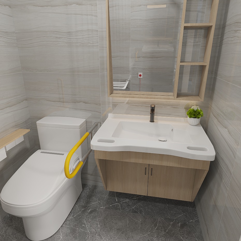 Home Bathroom Remodel - خزانة حمام لكبار السن، خزانة حوض