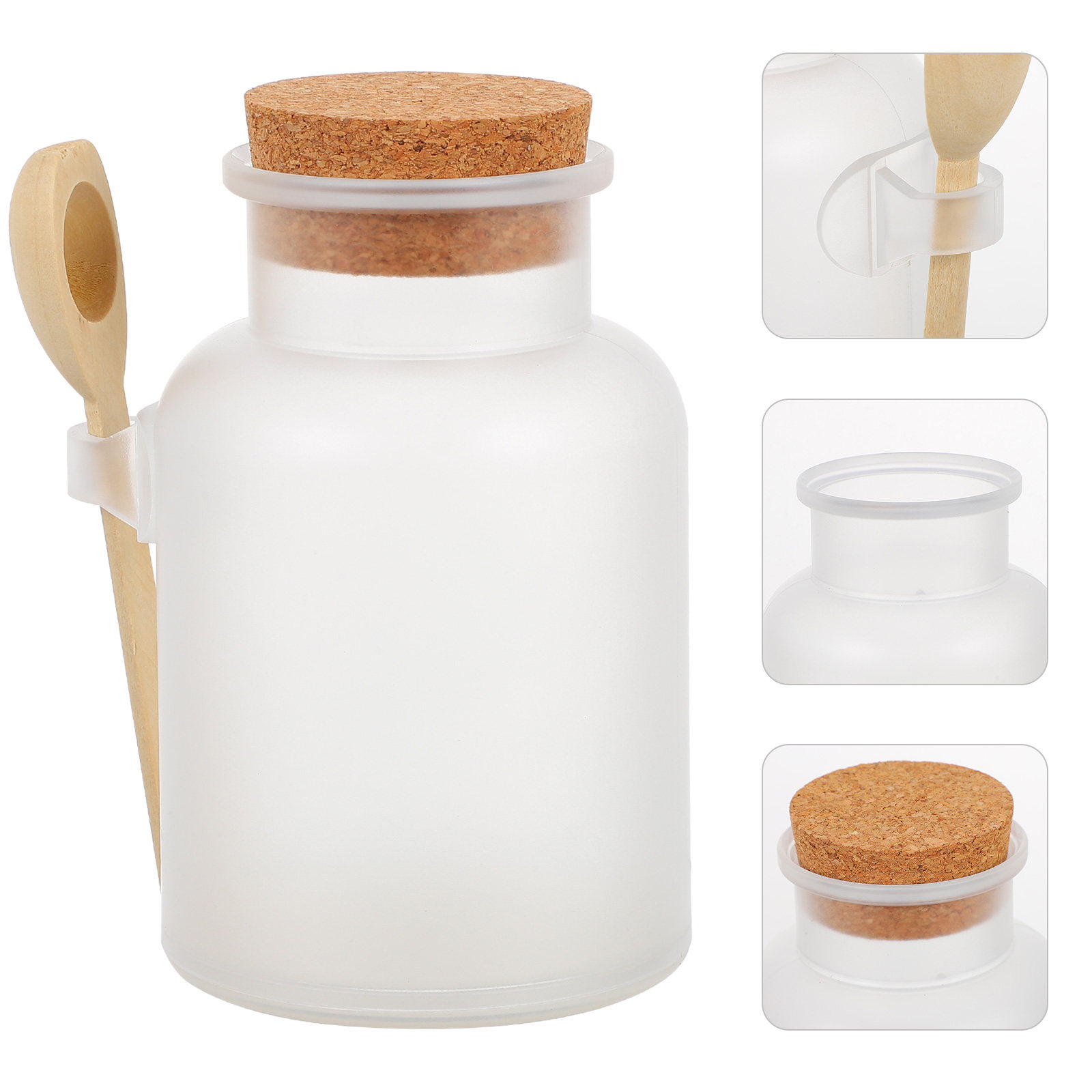 Bath Salts Jar - قطعة واحدة: حامل مسحوق الماسك، زجاجة