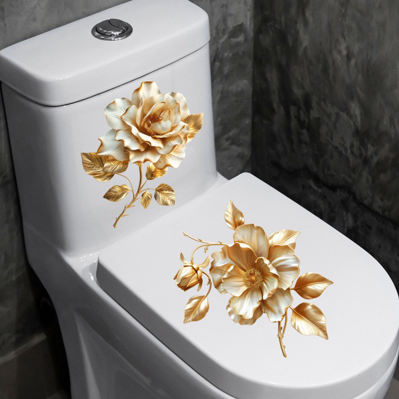 Home Of The Year Bathroom - قطعتان من ملصقات الحمام ذات الطابع