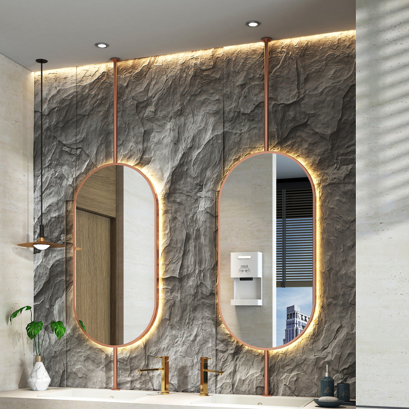 Home Bathroom Vanity - مرآة معلقة بيضاوية الشكل للسقف مقاس
