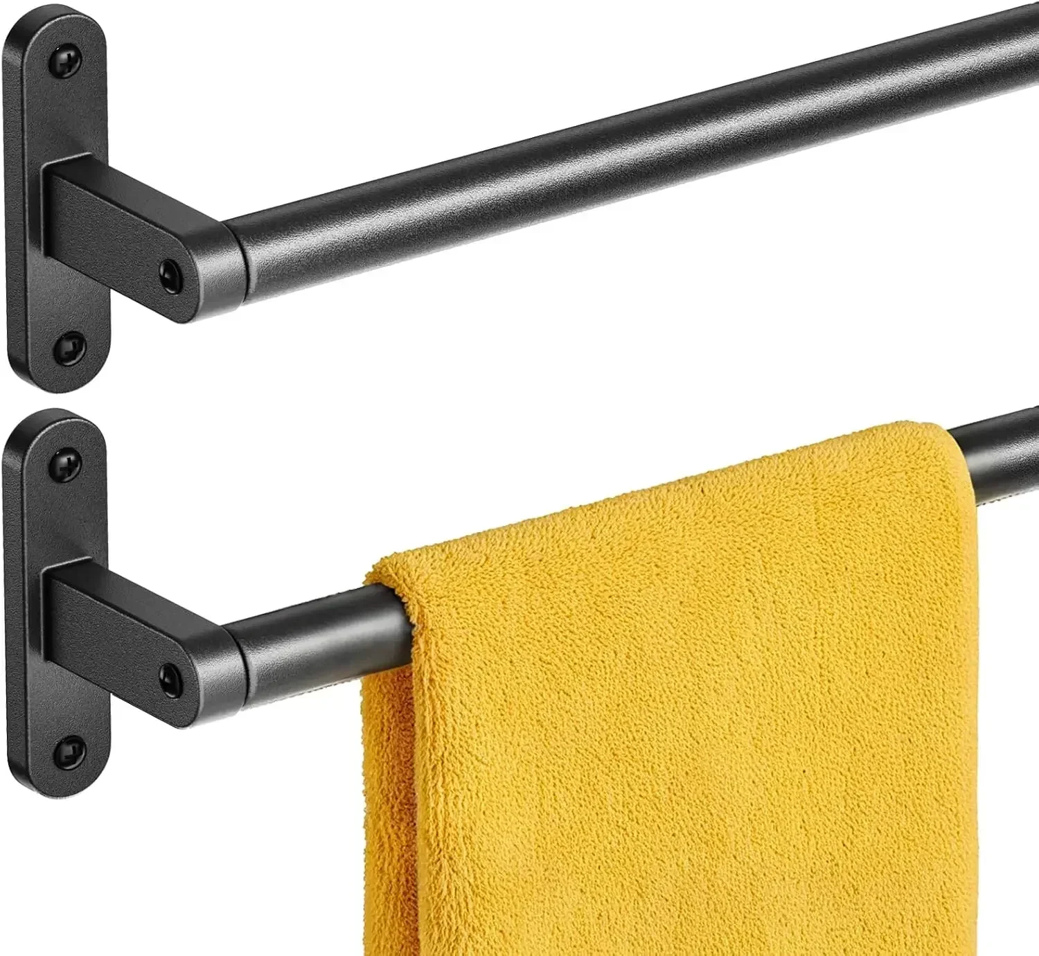 حامل مناشف أسود غير لامع للحما - مراجعة Home Essentials Bathroom Accessories وسعره