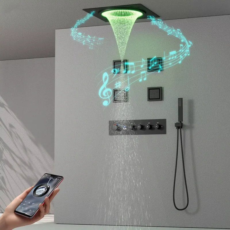 مجموعة دش ذكية بإضاءة LED مع ن - مراجعة Home And Bathroom وسعره
