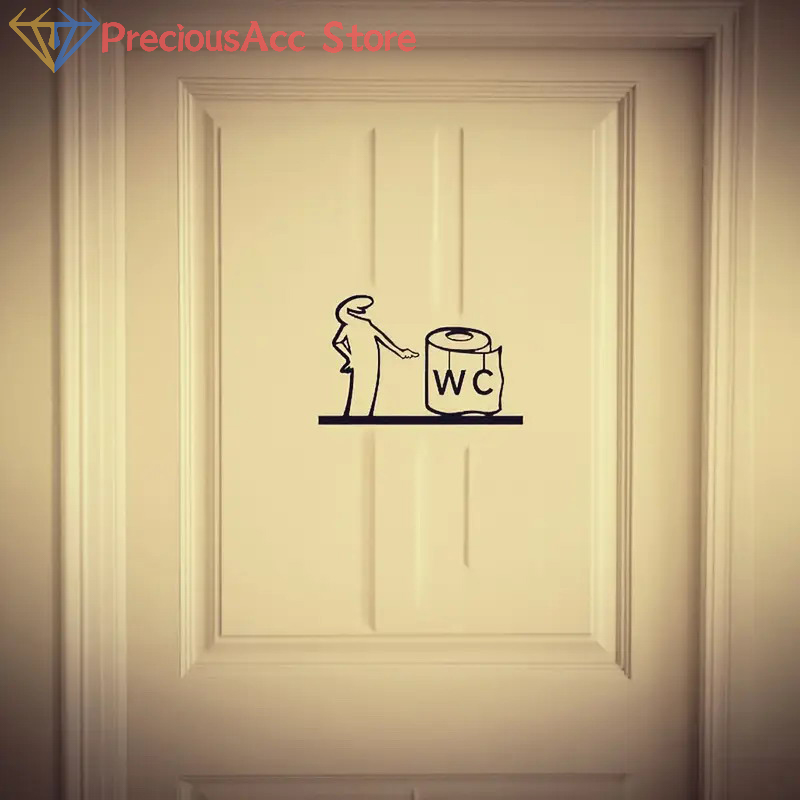 ملصقات فنية بسيطة من La Linea  - مراجعة Home Bathroom Door Signs وسعره