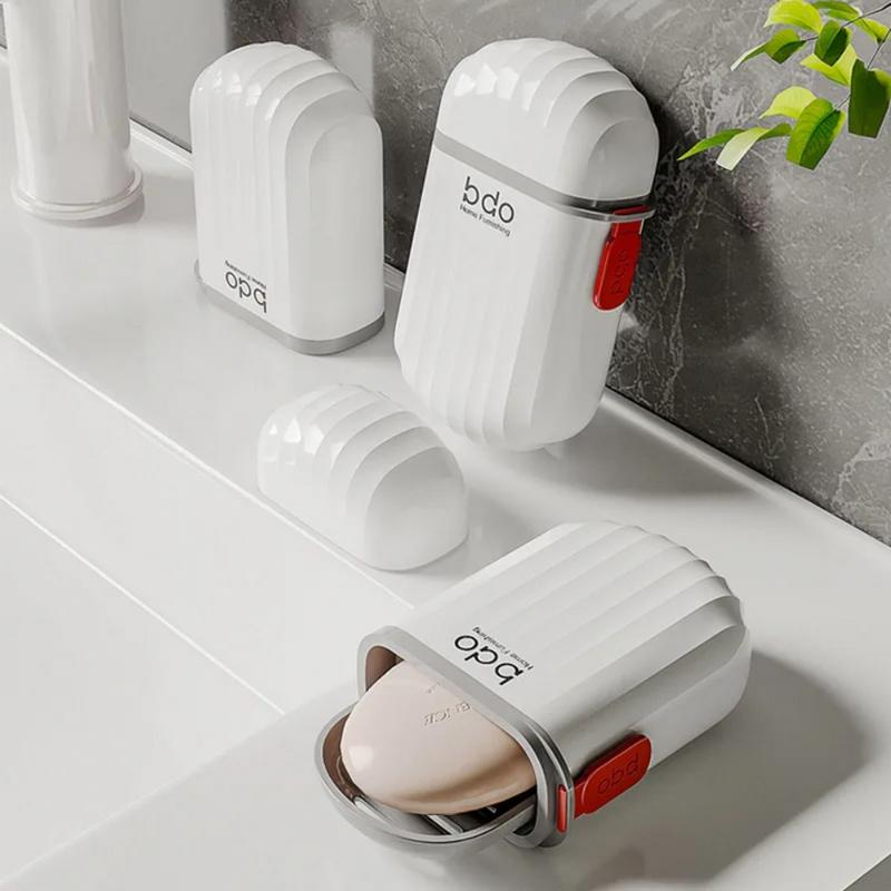 حامل صابون للسفر مع تصريف للمي - مراجعة Bathroom Home Improvement وسعره