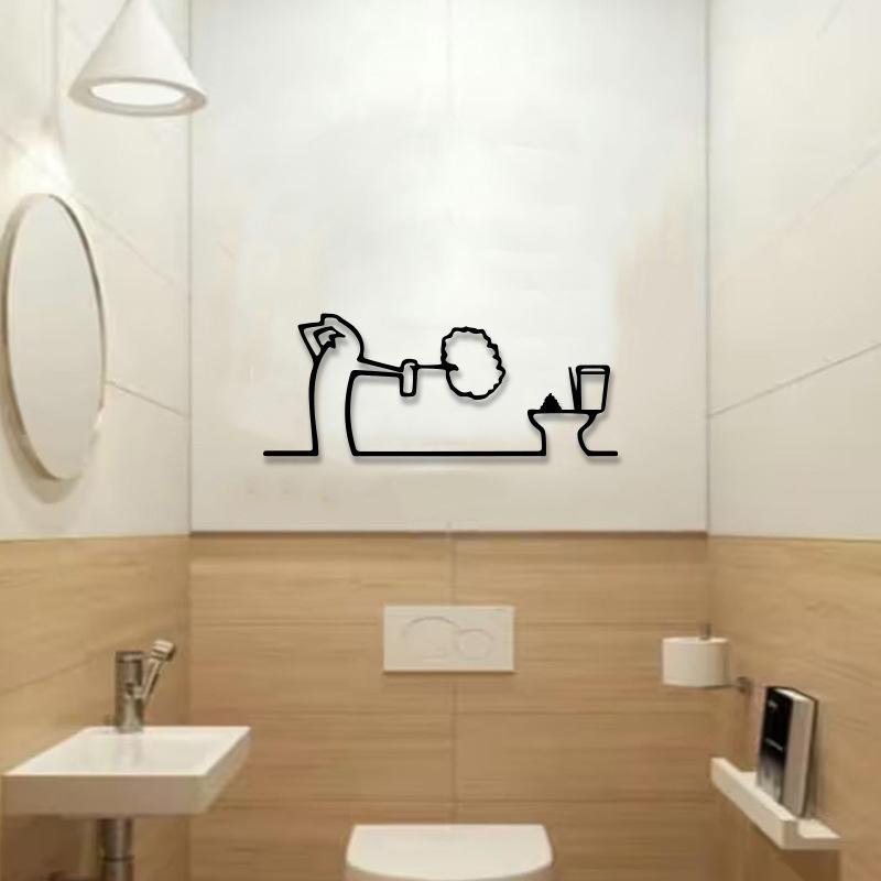 لافتة حمام معدنية جديدة بتصميم - مراجعة Home Bathroom Door Signs وسعره