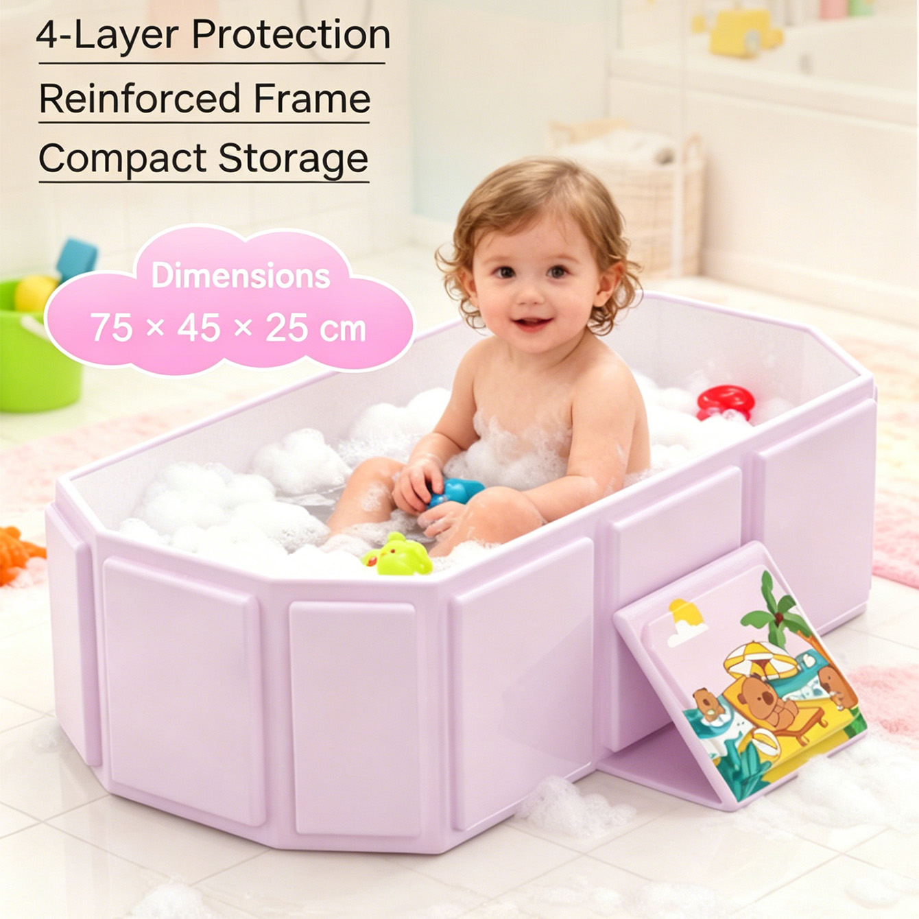 حوض استحمام قابل للطي من البول - مراجعة Bathroom Home Improvement وسعره
