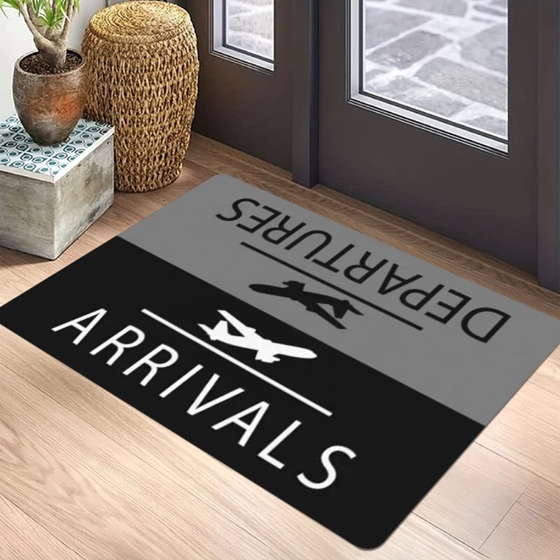 سجادة على شكل طيران - لافتة مط - مراجعة Home Bathroom Door Signs وسعره
