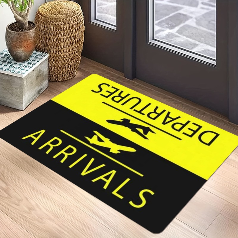 سجادة على شكل طيران - لافتة مط - مراجعة Home Bathroom Door Signs وسعره