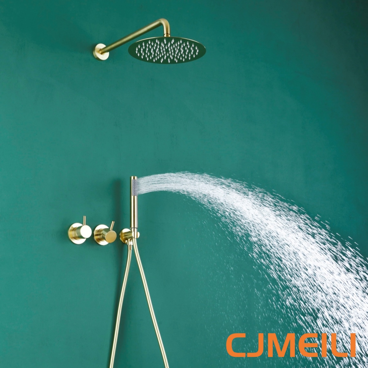 نظام دش مخفي بلون ذهبي مصقول م - مراجعة Shower Head Rain وسعره