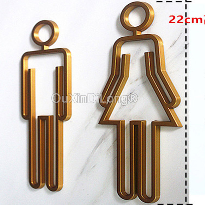 رمز المرحاض الأكريليك المجوف ا - مراجعة Home Bathroom Door Signs وسعره