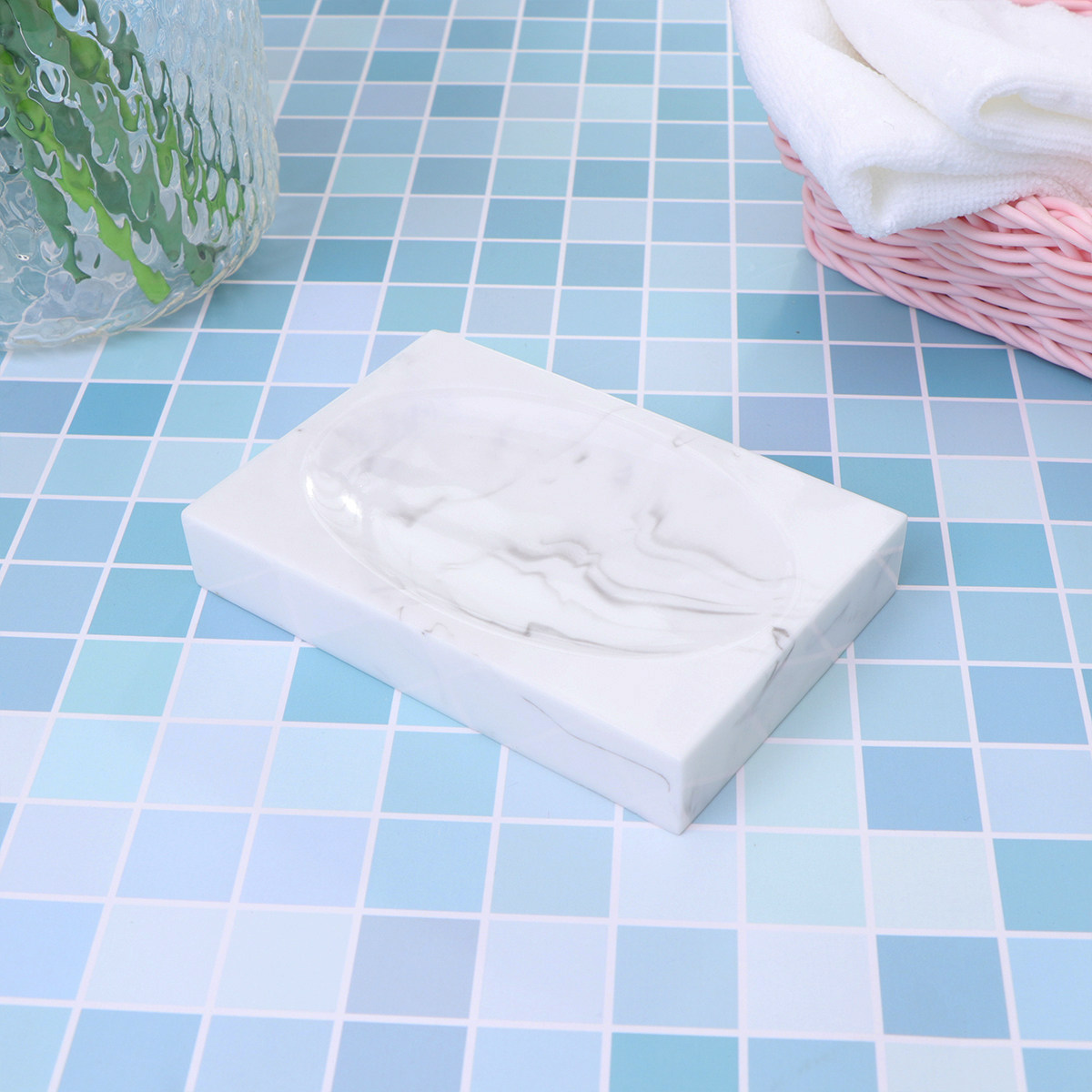 حامل صابون بتصميم بسيط على طرا - مراجعة Home Kitchen Bathroom Cleaning وسعره