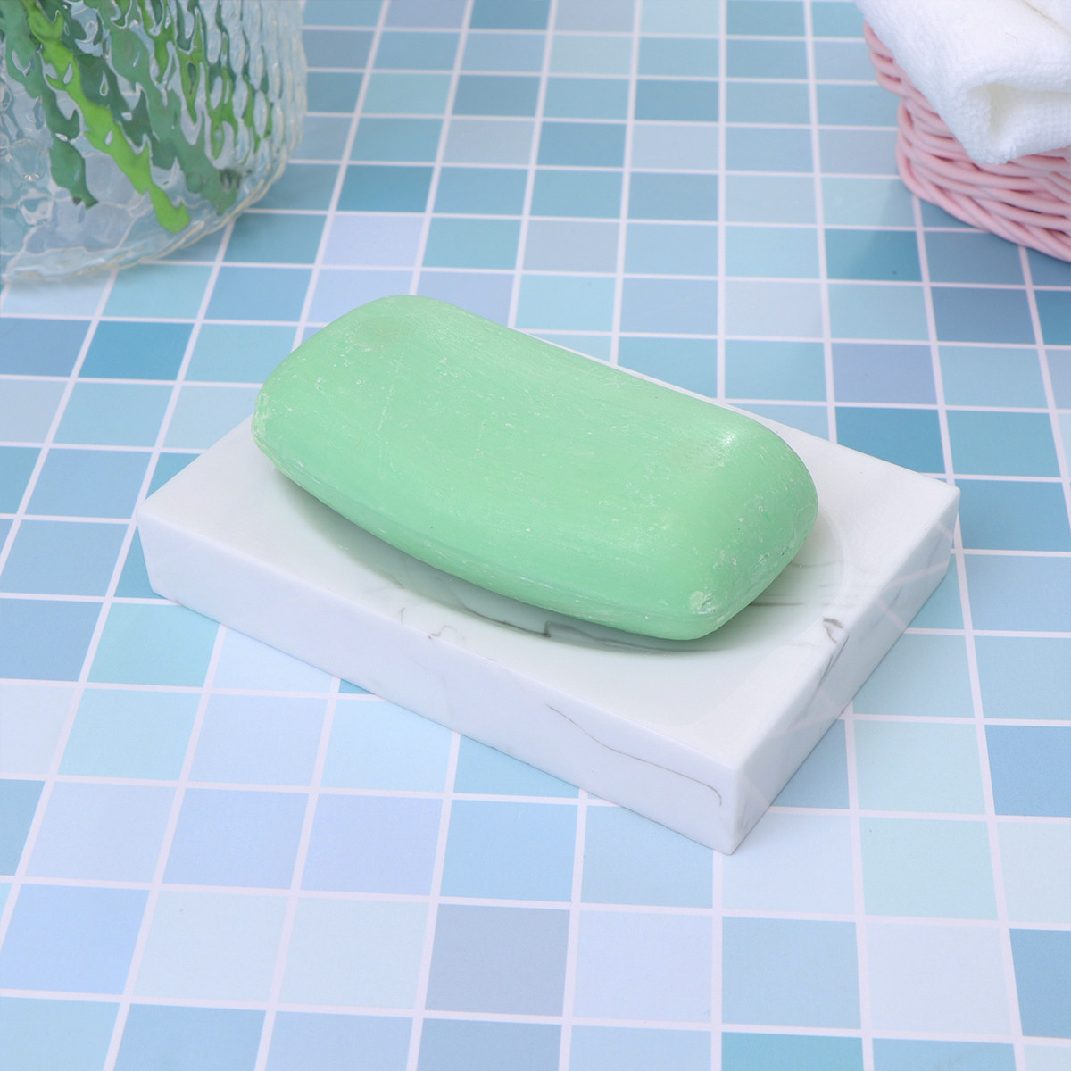 حامل صابون بتصميم بسيط على طرا - مراجعة Home Kitchen Bathroom Cleaning وسعره