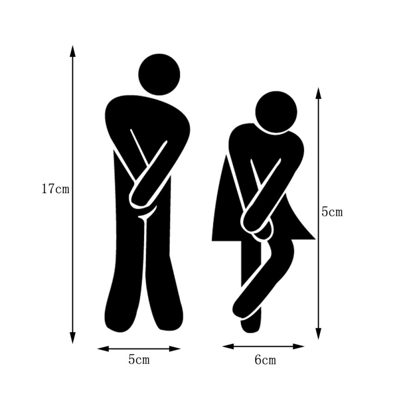 ثلاثية الأبعاد مرآة الاكريليك  - مراجعة Home Bathroom Door Signs وسعره