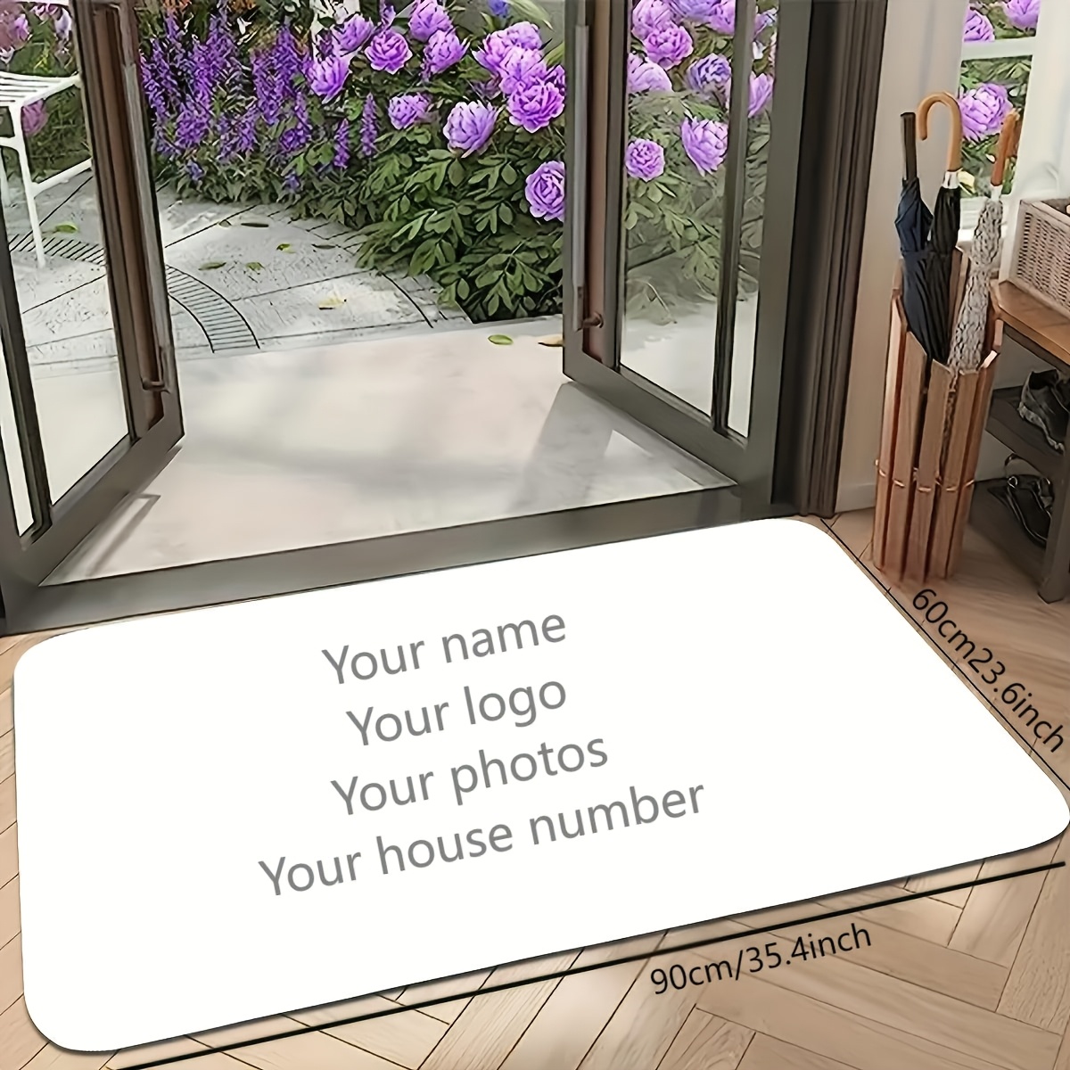 تخصيص DIY حصيرة مدخل ممسحة ديك - مراجعة Home Bathroom Name وسعره