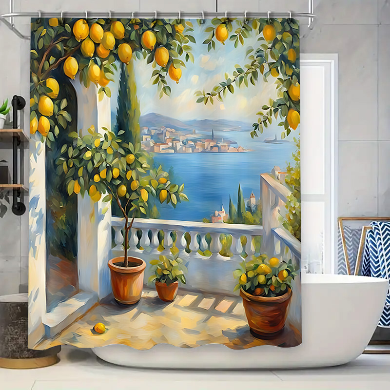 ستارة حمام بتصميم حديقة الليمو - مراجعة Home Decor Bathroom Ideas وسعره