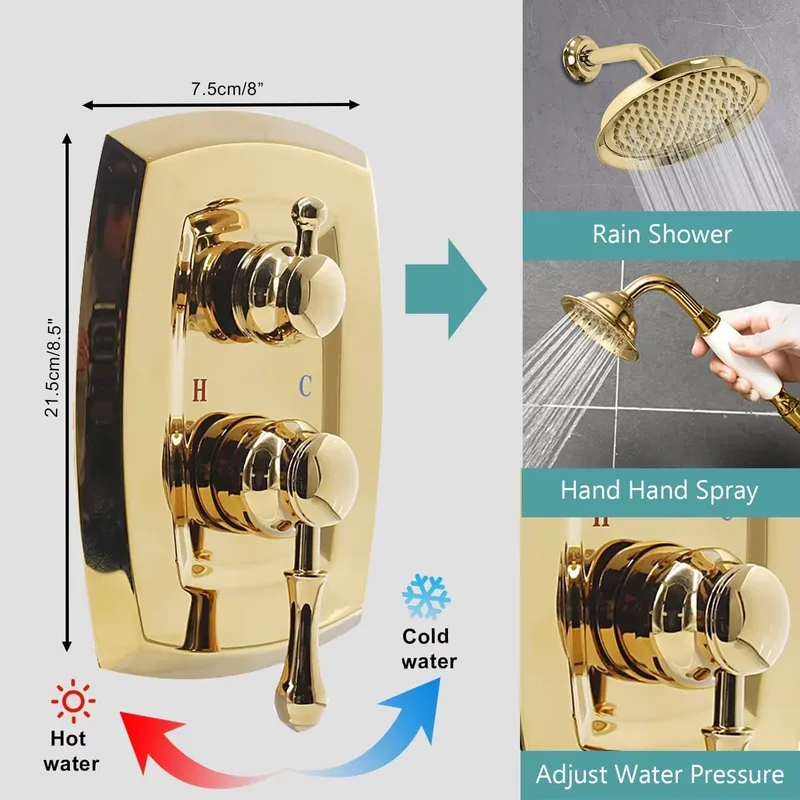 مجموعة صنابير دش عتيقة كاملة م - مراجعة Shower Head Rain وسعره