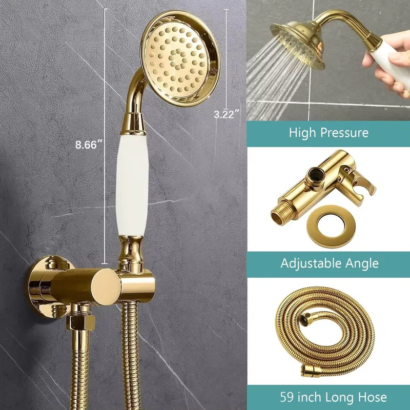 مجموعة صنابير دش عتيقة كاملة م - مراجعة Shower Head Rain وسعره