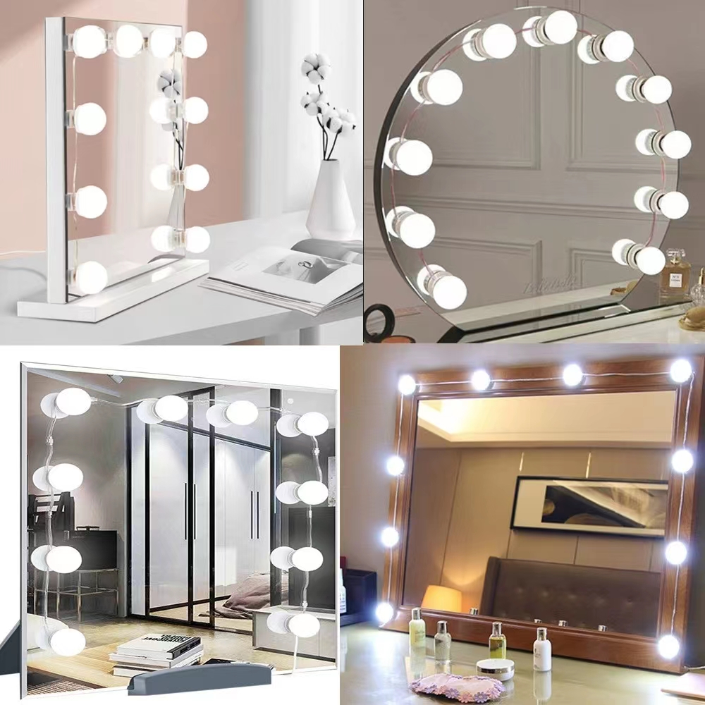 LED ضوء لصق مرآة ماكياج مصابيح - مراجعة Home Bathroom Vanity وسعره
