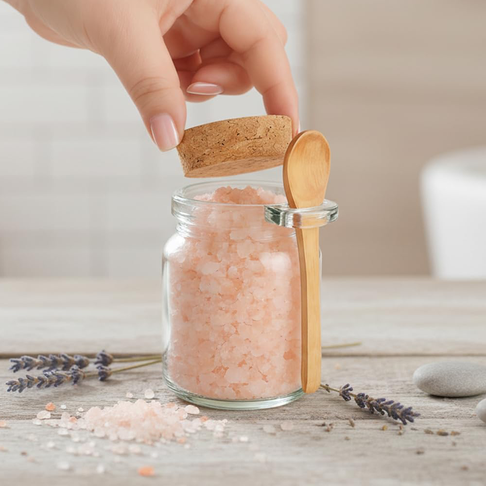 حاويات مقشر السكر، برطمانات أم - مراجعة Bath Salts Jar وسعره