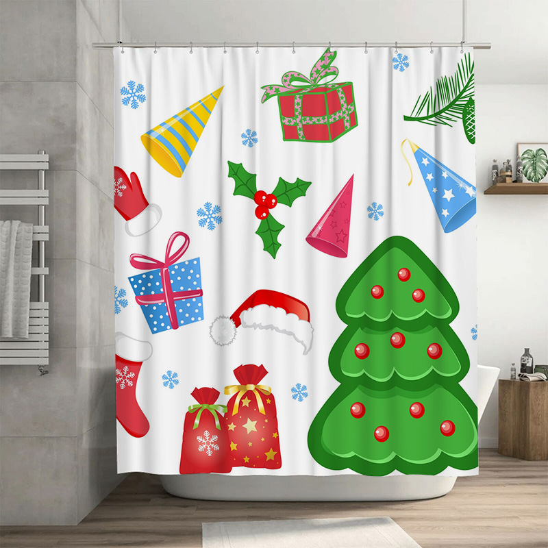TU دش الستار عيد الميلاد الغاب - مراجعة Home Decor Bathroom Ideas وسعره