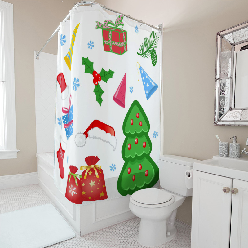 TU دش الستار عيد الميلاد الغاب - مراجعة Home Decor Bathroom Ideas وسعره