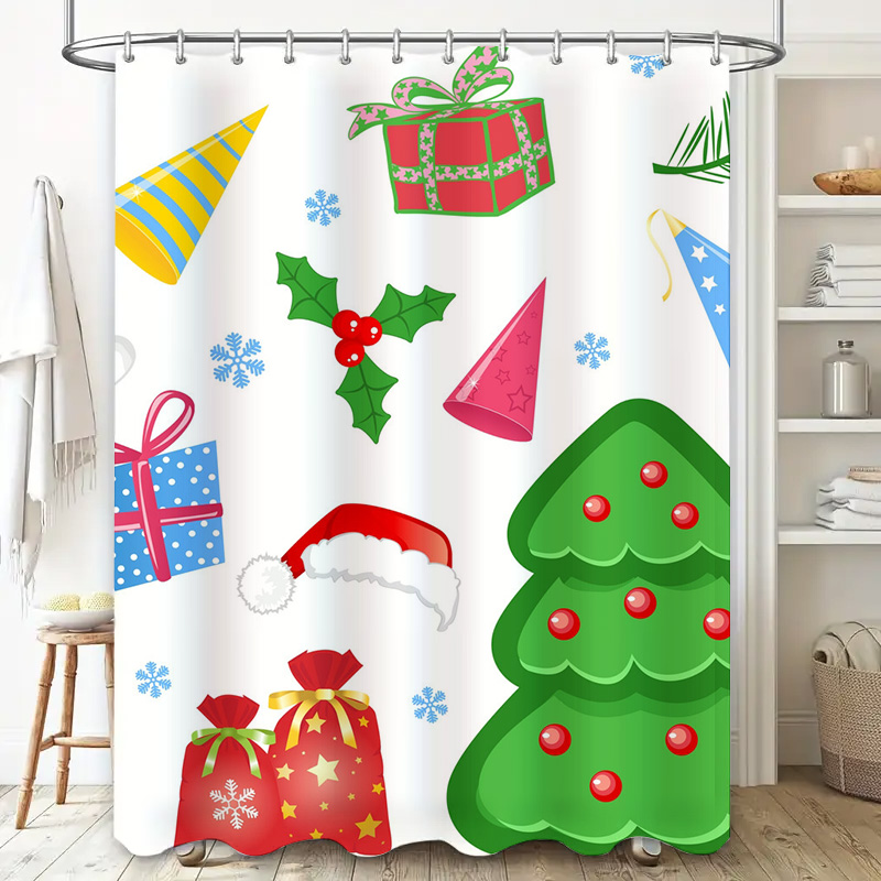 TU دش الستار عيد الميلاد الغاب - مراجعة Home Decor Bathroom Ideas وسعره