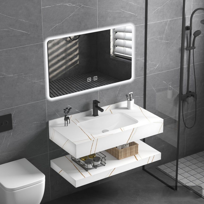 خزانة حمام متينة ذات طبقتين مث - مراجعة Home Bathroom Vanity وسعره