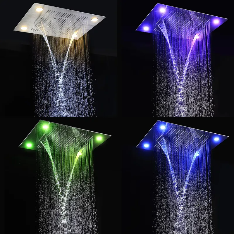 طقم دش أسود مع خلاط حراري، لوح - مراجعة Shower Head Rain وسعره