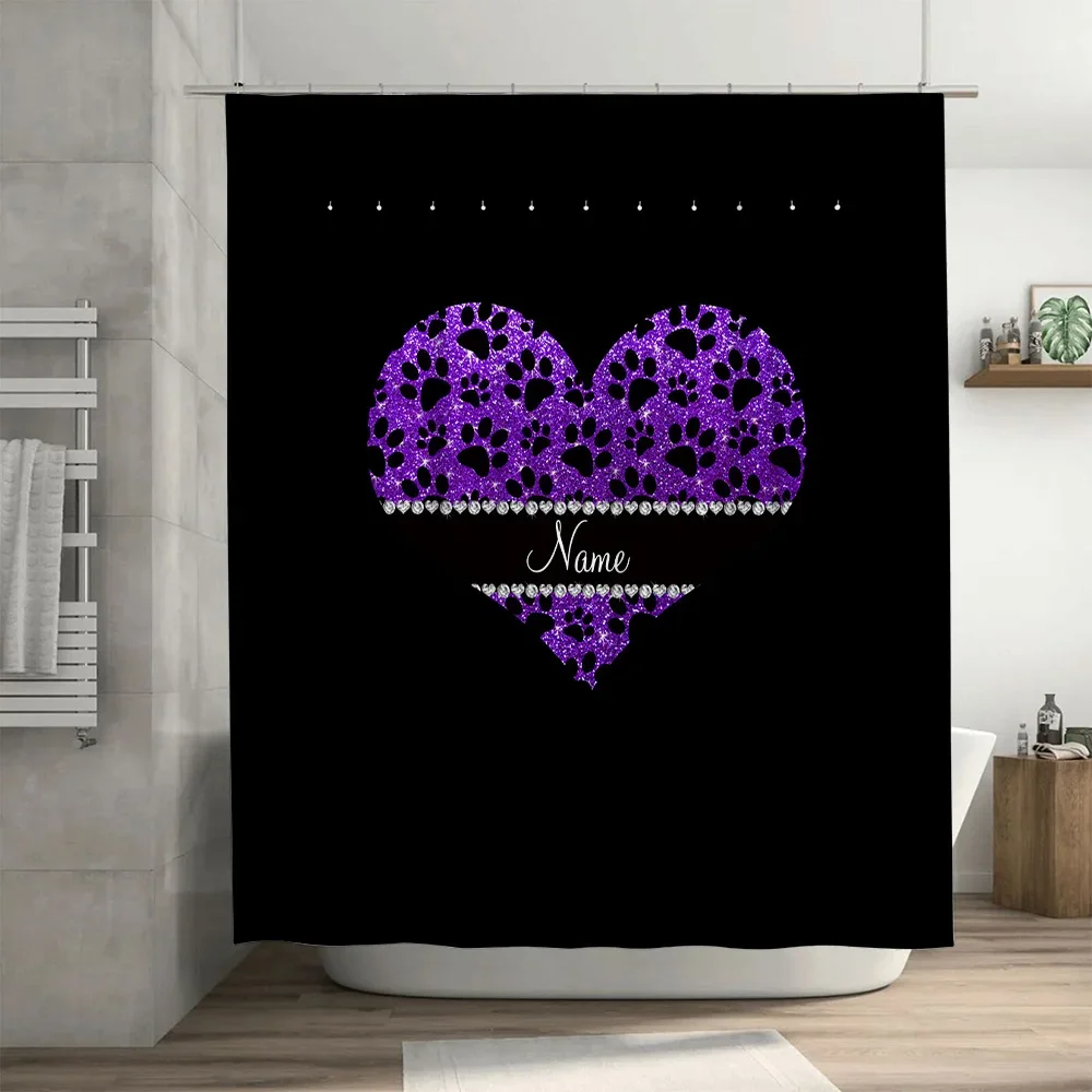 ستارة دش على شكل قلب أرجواني ق - مراجعة Home Bathroom Name وسعره