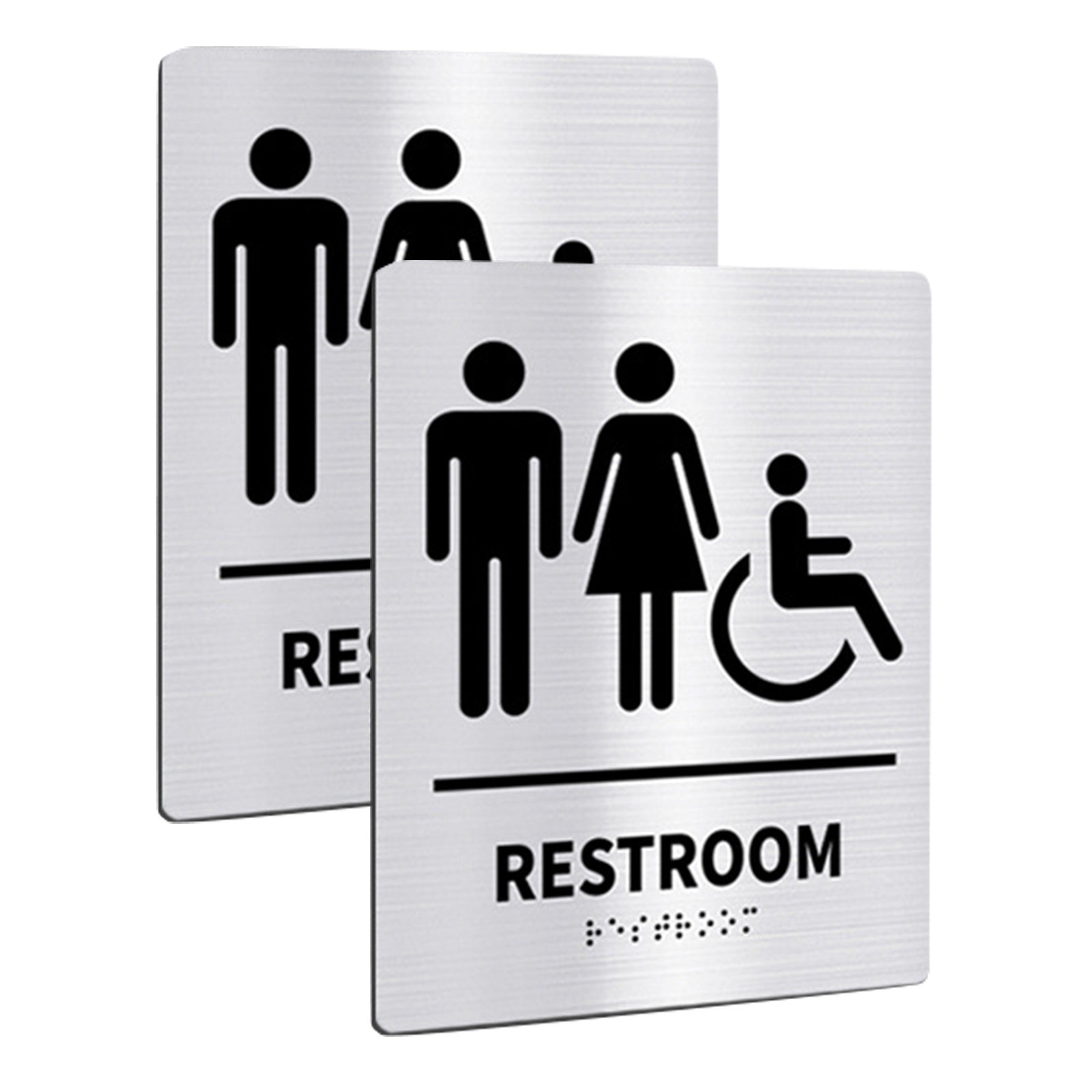 قطعتان من لافتات الحمام من الف - مراجعة Home Bathroom Door Signs وسعره