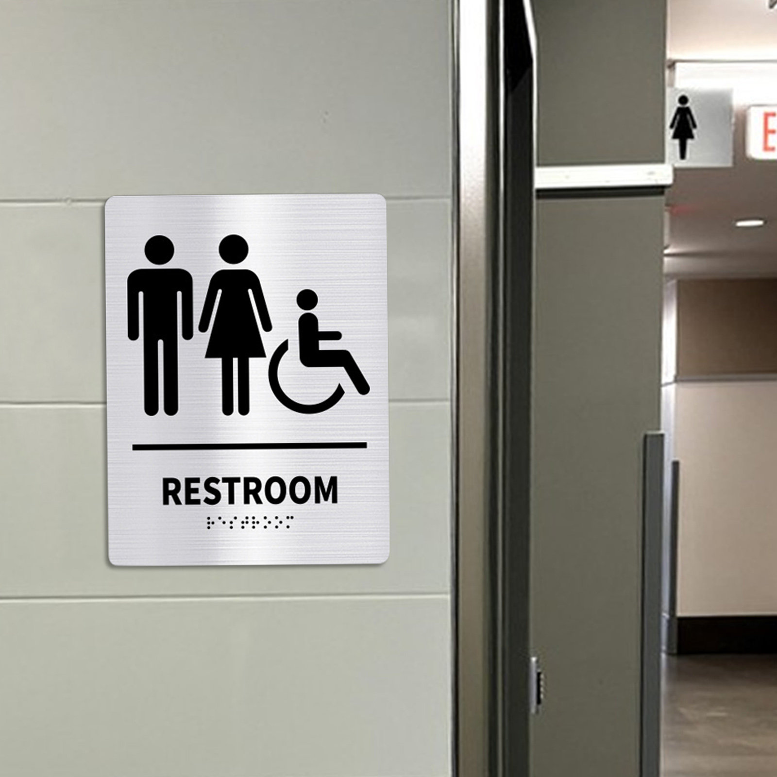 قطعتان من لافتات الحمام من الف - مراجعة Home Bathroom Door Signs وسعره