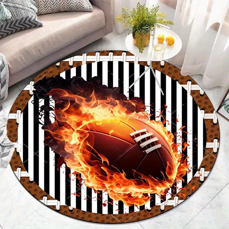 سجادة مستديرة لامعة لكرة القدم - مراجعة Home Decor Bathroom Ideas وسعره