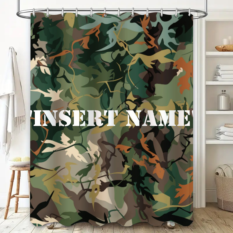 ستارة دش مطبوعة مموهة شخصية قا - مراجعة Home Bathroom Name وسعره