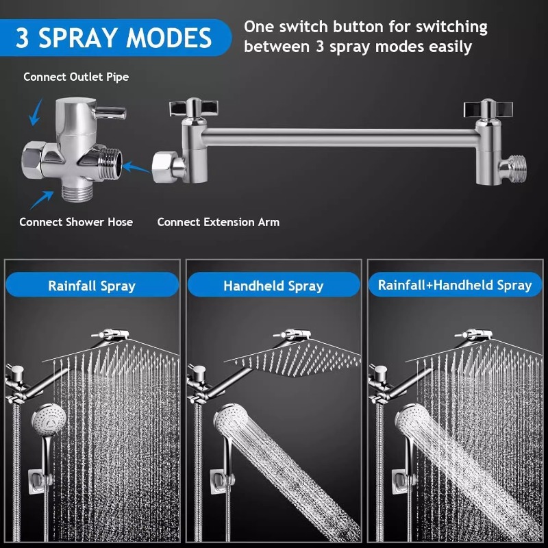 رأس دش مطري من الفولاذ المقاوم - مراجعة Shower Head Rain وسعره