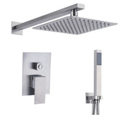 طقم دش أسود مطفي بإضاءة LED، خ - مراجعة Shower Head Rain وسعره