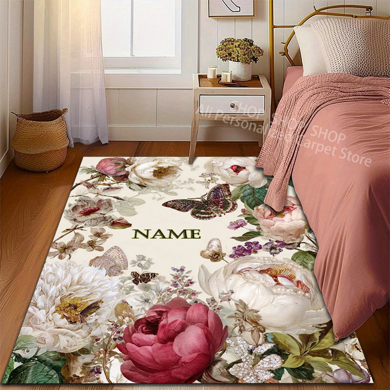 سجادة مخصصة بتصميم أزهار فاخرة - مراجعة Home Bathroom Name وسعره