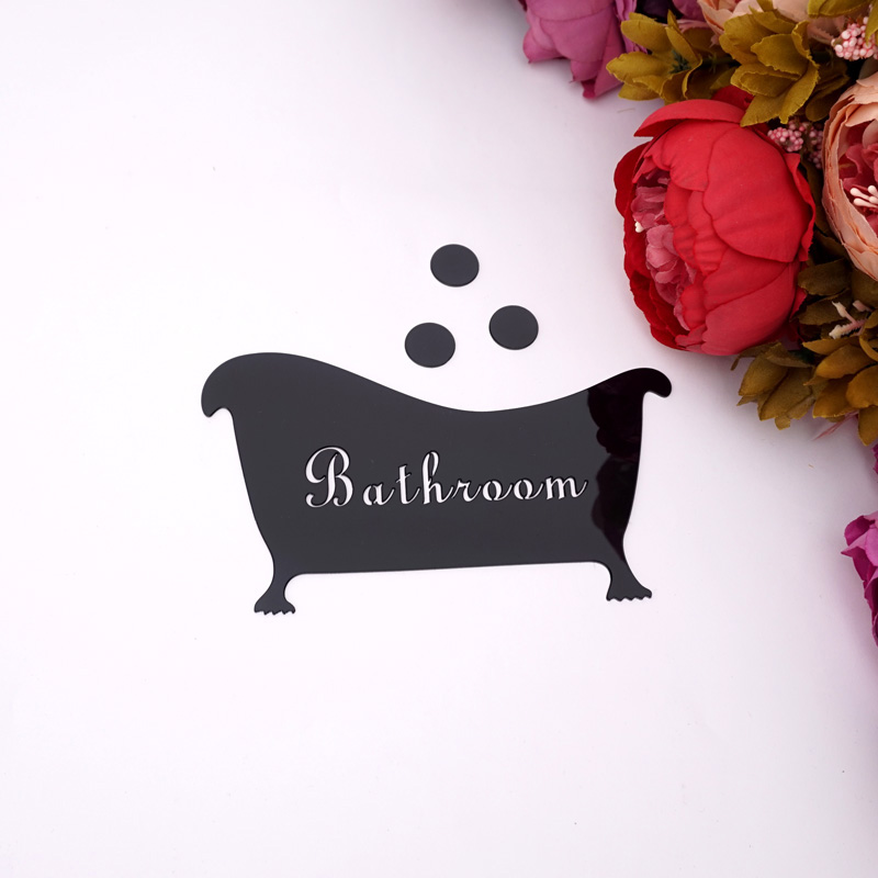 علامة مدخل الحمام الاكريليك مر - مراجعة Home Bathroom Door Signs وسعره