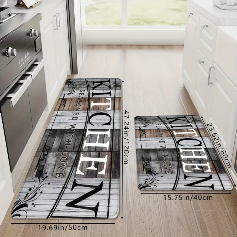 سجادة مطبخ فيكاما بتصميم خشبي  - مراجعة Home Kitchen Bathroom Cleaning وسعره