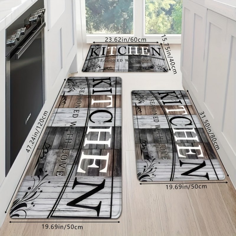 سجادة مطبخ فيكاما بتصميم خشبي  - مراجعة Home Kitchen Bathroom Cleaning وسعره